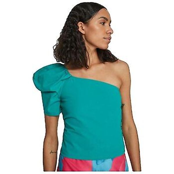 Vila  Blusen Blouse  asymétrique une épaule turquoise günstig online kaufen