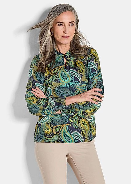 GOLDNER Schlupfbluse Viskose-Satin-Bluse mit Paisley-Muster Alltagsbluse günstig online kaufen