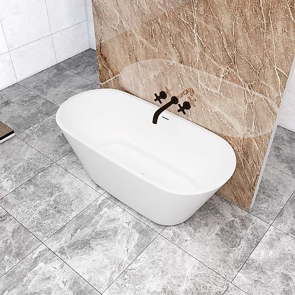 duschspa Badewanne Oval Freistehende Badewanne, weiß, günstig online kaufen
