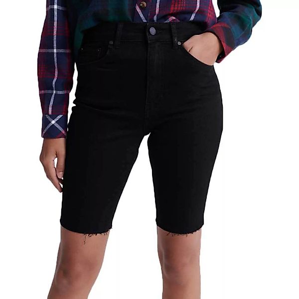 Superdry Kari Long Line Jeans-shorts 25 Denim Black Rinse günstig online kaufen