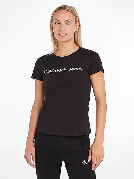 Calvin Klein Jeans T-Shirt "CORE INSTIT LOGO SLIM FIT TEE", mit CK-Logoschr günstig online kaufen