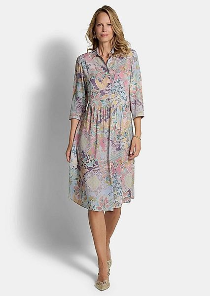 GOLDNER Sommerkleid Kurzgröße: Midikleid mit Hemdkragen, Knopfleiste, Tasch günstig online kaufen