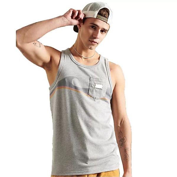 Superdry Cali Surf Graphic Ärmelloses T-shirt L Grey Marl günstig online kaufen