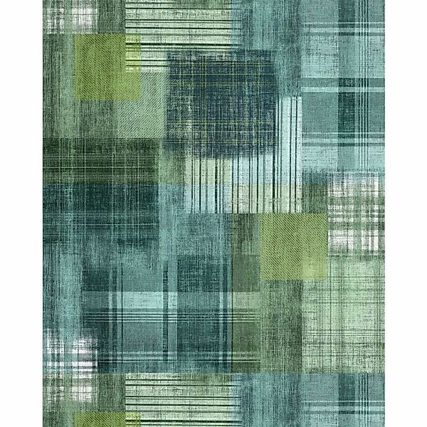 Komar Vliestapete »Digitaldruck Vlies - Patchy Plaid - Größe 200 x 250 cm«, günstig online kaufen