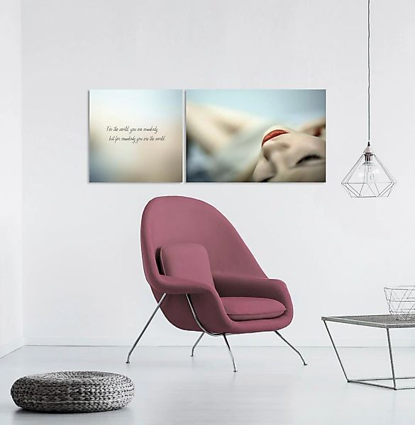 queence Leinwandbild »World«, Foto-Menschen-Kunst-Modern-Spa-Spa Bilder-Spr günstig online kaufen