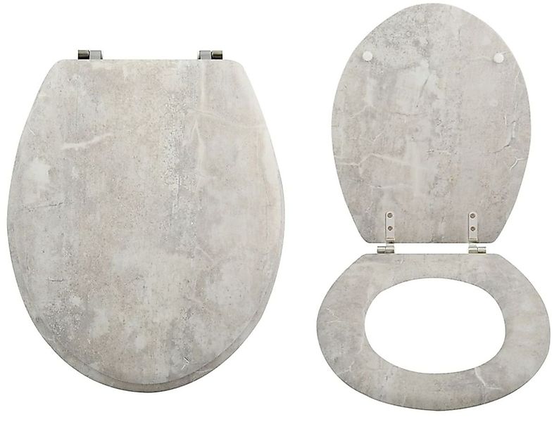 MSV WC-Sitz STONEHENGE, Toilettendeckel MDF, Scharniere aus Edelstahl - hoc günstig online kaufen