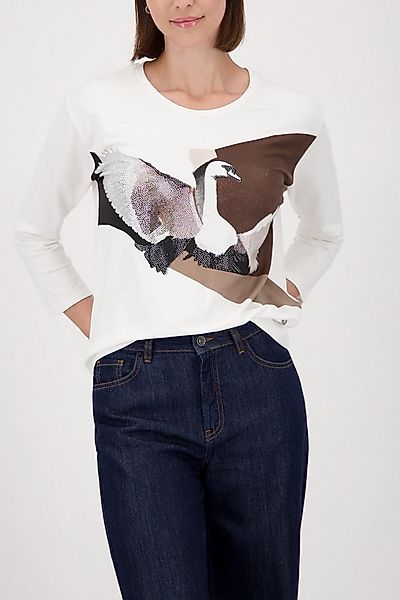 Monari 3/4-Arm-Shirt Shirt Schwan Regular fit mit Rundhalsausschnitt günstig online kaufen