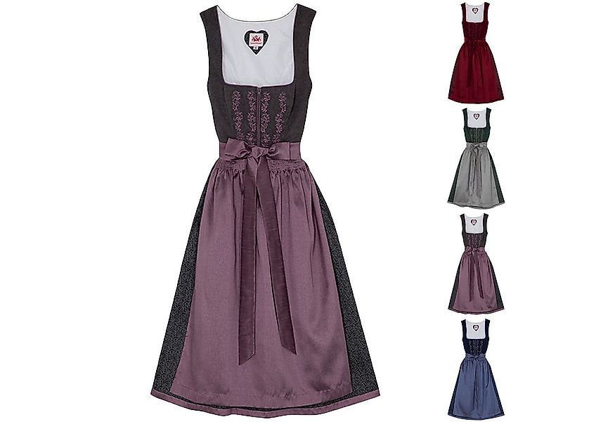 Spieth & Wensky Dirndl Ephyra-Dirndl Ephyra 2-teiliges Midi-Dirndl Kleid Di günstig online kaufen