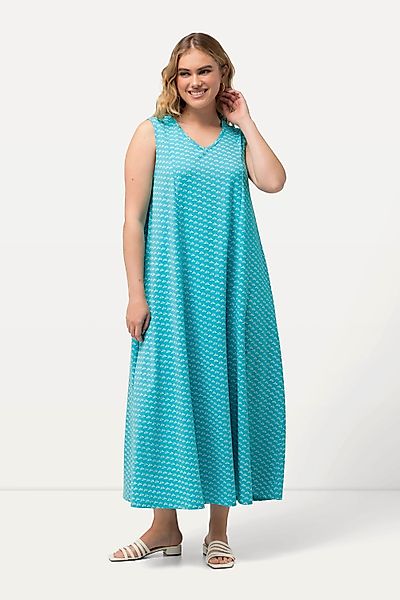 Ulla Popken Jerseykleid Jersey-Maxikleid A-Linie V-Ausschnitt günstig online kaufen