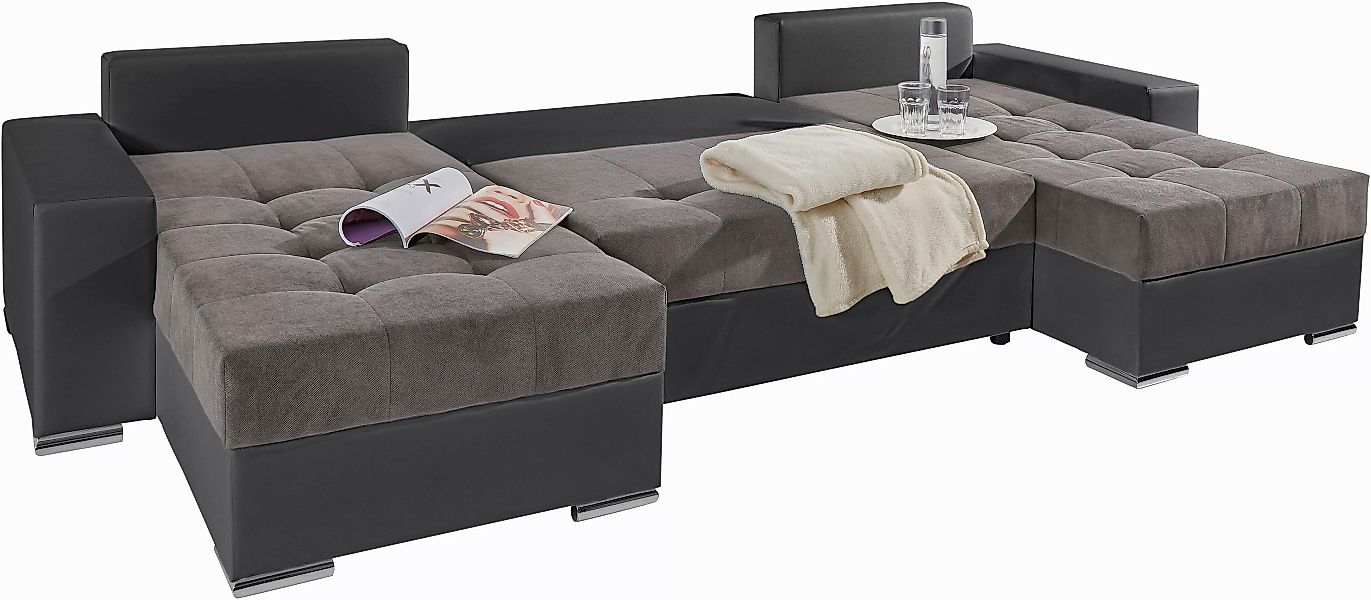 COLLECTION AB Wohnlandschaft "XL-Josy U-Form, Breite 313 cm, Flachgewebe, S günstig online kaufen