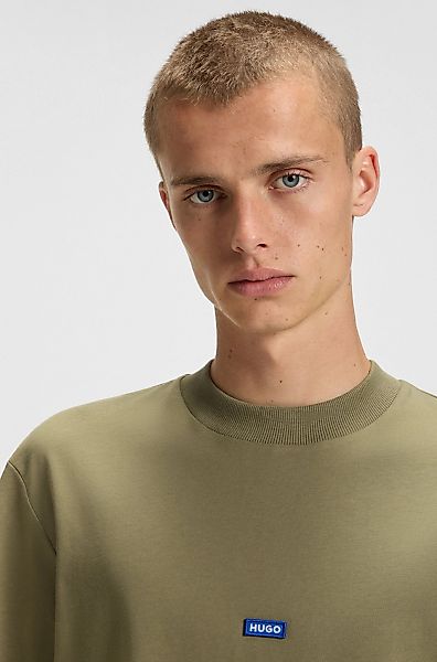 HUGO Blue T-Shirt "Nieros" mit Logo-Patch günstig online kaufen