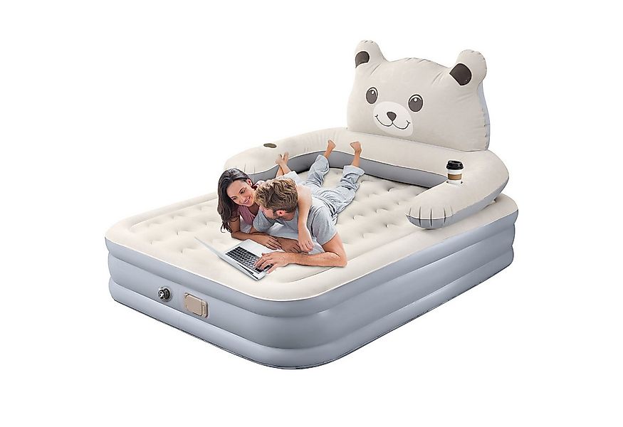 AeroAxis Luftbett Luftmatratze aus Flockvelours mit elektrischer Luftpumpe günstig online kaufen