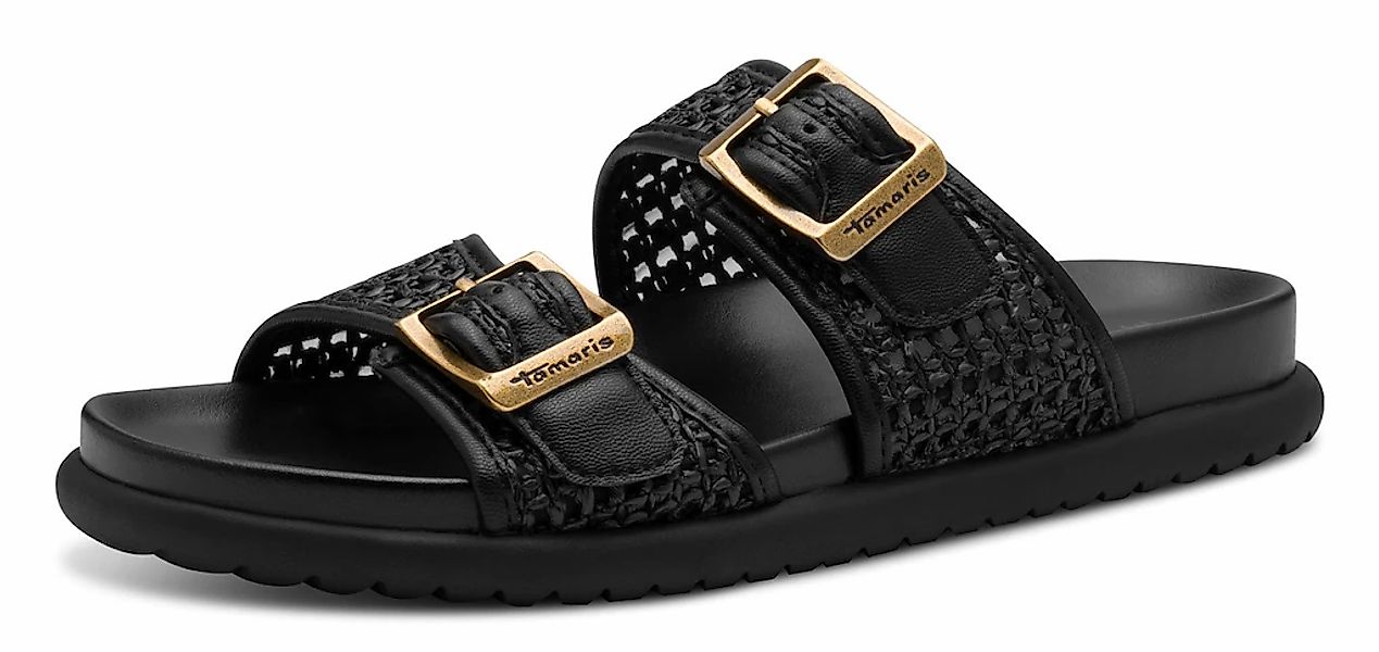 Tamaris Pantolette, Plateau, Sommerschuh, Schlupfschuh mit verstellbaren Sc günstig online kaufen