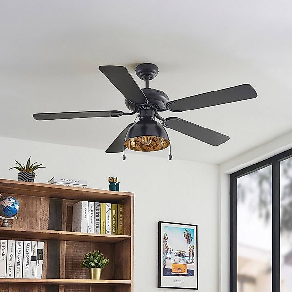 Lucande Deckenventilator mit Licht Shamoian, leise, Ø 130 cm günstig online kaufen