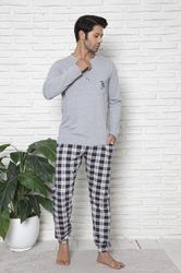 LOREZA Pyjama Schlafanzug langarm- Kariert - günstig online kaufen