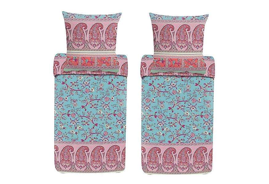 Bassetti Bettwäsche 4 tlg Bettwäsche Bassetti Mako Satin Genova T1 hellblau günstig online kaufen