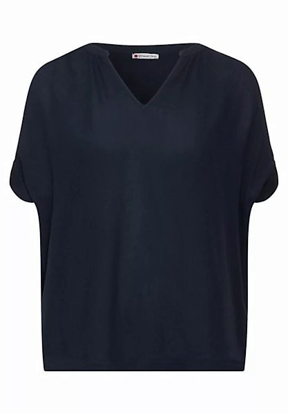 STREET ONE Kurzarmshirt - lässiges Materialmix T-Shirt günstig online kaufen