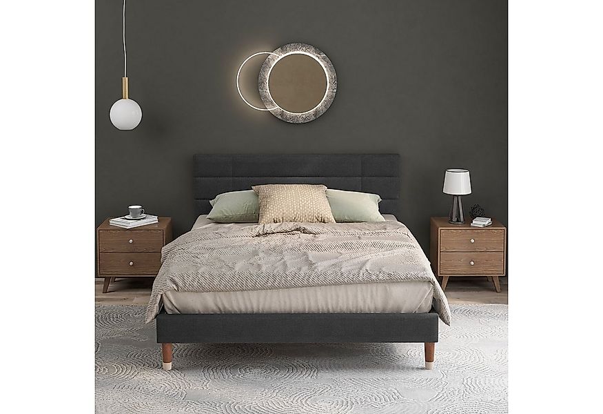 Merax Polsterbett, Doppelbett 140x200 cm,Ehebett mit Lattenrost,Samt günstig online kaufen