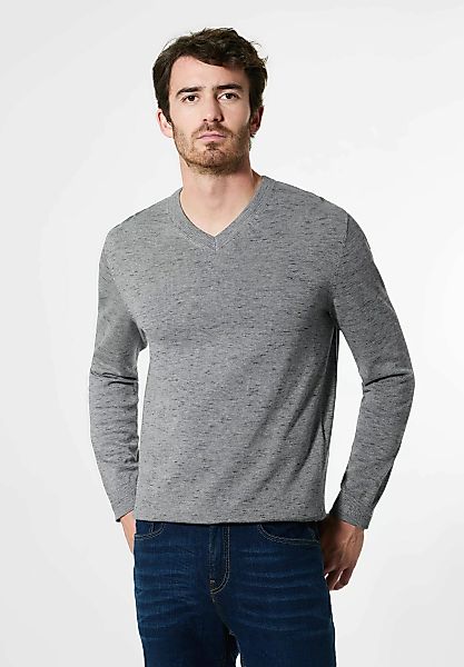 STREET ONE MEN V-Ausschnitt-Pullover günstig online kaufen