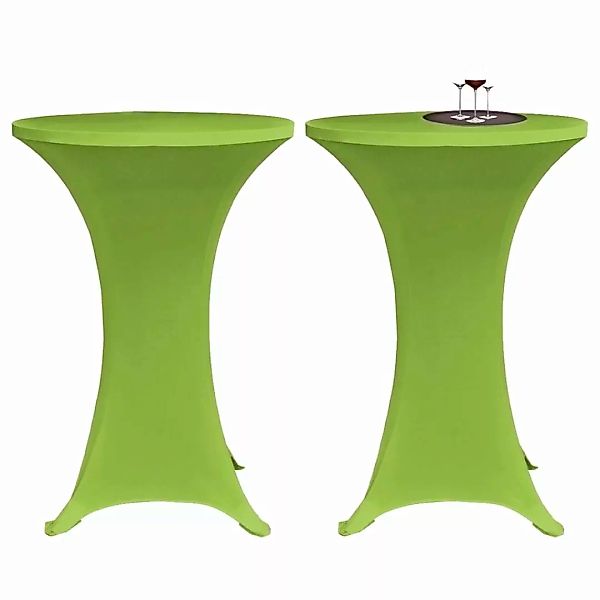Stretch Tischhusse 2 Stk 70 Cm Grün günstig online kaufen