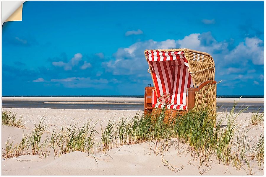 Artland Wandbild "Strandkorb 337", Strand, (1 St.), als Leinwandbild, Wanda günstig online kaufen