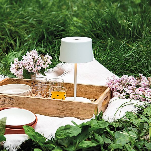 Zafferano Olivia mini Akku-Tischlampe weiß günstig online kaufen
