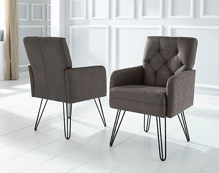 exxpo - sofa fashion Sessel »Doppio, Loungesessel mit Designuntergestell, b günstig online kaufen