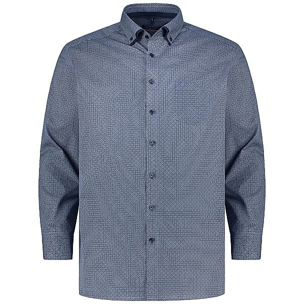 CASA MODA Businesshemd mit floralem Muster Farbe blau Größe: 50 günstig online kaufen