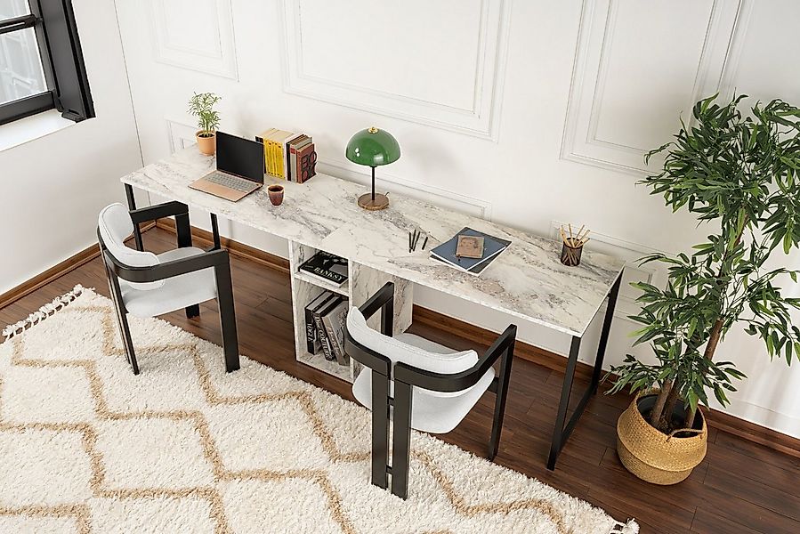 Skye Decor Doppelschreibtisch 100% MELAMINE COATED PARTICLE BOARD, 74 cm x günstig online kaufen