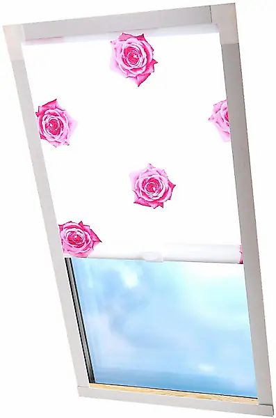 Liedeco Dachfensterrollo »Dekor«, Lichtschutz, in Führungsschienen, Dachfen günstig online kaufen