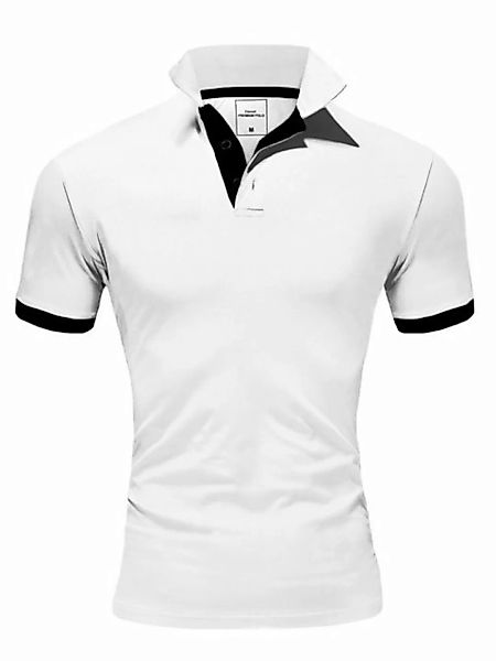 Amaci&Sons Poloshirt DETROIT Basic Kontrast Poloshirt günstig online kaufen