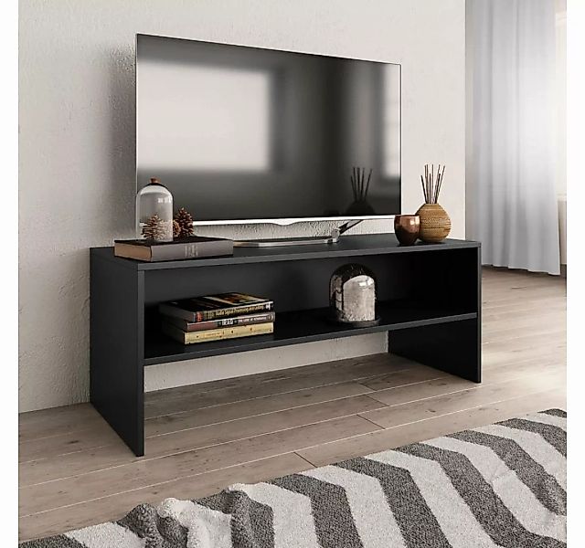 furnicato TV-Schrank Schwarz 100x40x40 cm Holzwerkstoff günstig online kaufen