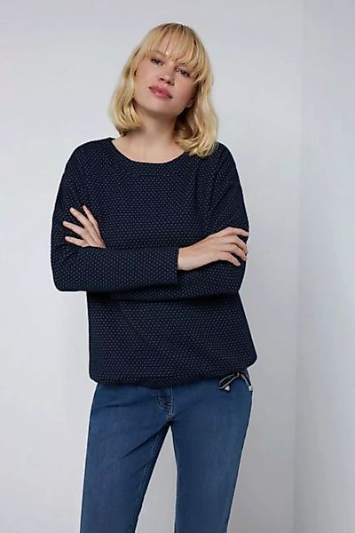 Gina Laura Sweatshirt Sweater Punkte Rundhals Langarm Tunnelzug günstig online kaufen