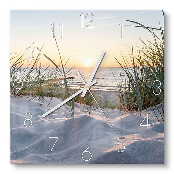 DEQORI Wanduhr 'Ostsee Sonnenuntergang' (Glas Glasuhr günstig online kaufen
