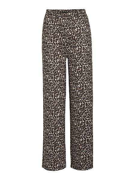 Vila Stoffhose Modisches Leopardenmuster mit weitem günstig online kaufen