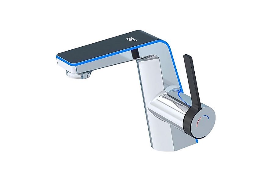 LuxaSteel Badarmatur Wasserhahn mit Temperaturanzeige & LED Beleuchtung, Wa günstig online kaufen