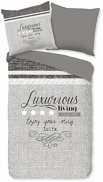 PURE luxury collection Wendebettwäsche "Suite" 2 Stk. tlg. Mikrofaser, 135x günstig online kaufen