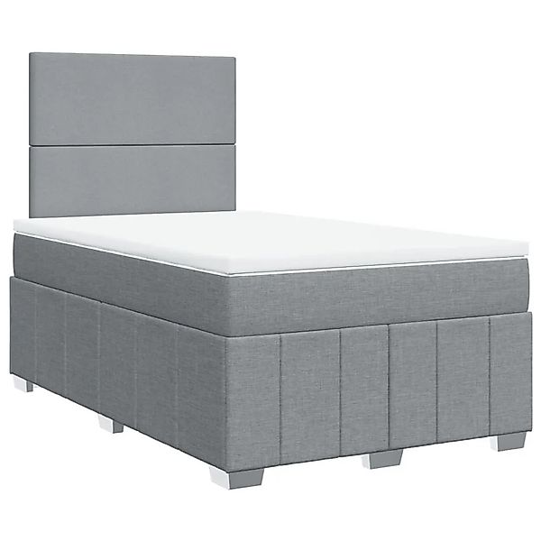 vidaXL Boxspringbett mit Matratze Hellgrau 120x190 cm Stoff 3291600 günstig online kaufen
