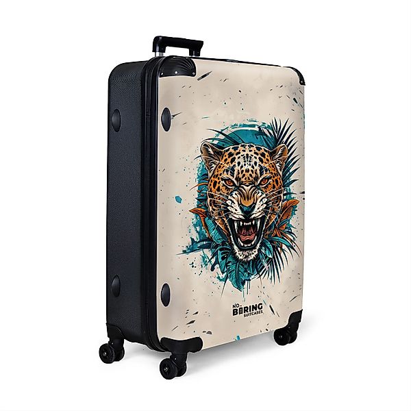 NoBoringSuitcases.com© Hartschalen-Trolley Beige mit Jaguar 77 günstig online kaufen