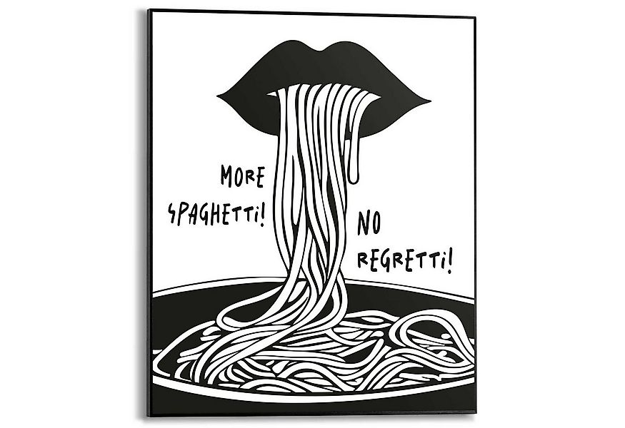 Reinders! Poster More Spaghetti, Küche - Schwarz-Weiß - MDF - Essen und Tri günstig online kaufen