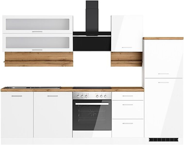 KOCHSTATION Küchenzeile »KS-Milan« 280 cm breit, robuste Metallauszüge, vie günstig online kaufen