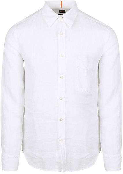 BOSS Relegant Hemd Leinen Weiß - Größe XL günstig online kaufen