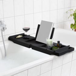 Navaris Badewannenablage Badewannenablage ausziehbar mit Buch- günstig online kaufen