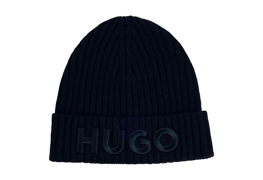 HUGO Strickmütze Unisex-X565-7 mit aufgesticktem Logo günstig online kaufen