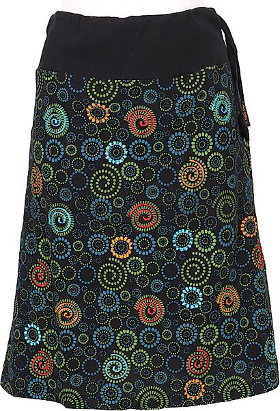Guru-Shop Minirock Bestickter knielanger Rock, farbenfroher günstig online kaufen