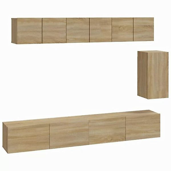 vidaXL TV-Schrank 6-tlg. TV-Schrank-Set Sonoma-Eiche Holzwerkstoff (6-St) günstig online kaufen