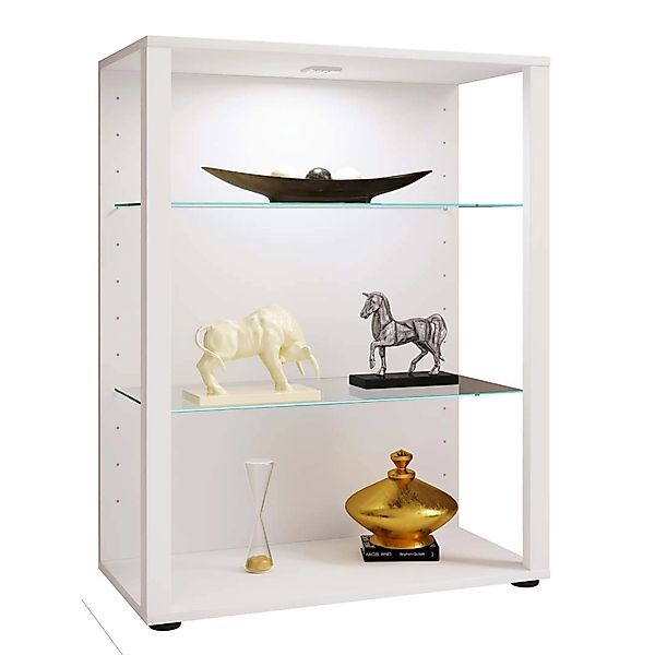 ebuy24 GlasolXL Vitrinenschrank 3 Ablagen Weiß günstig online kaufen