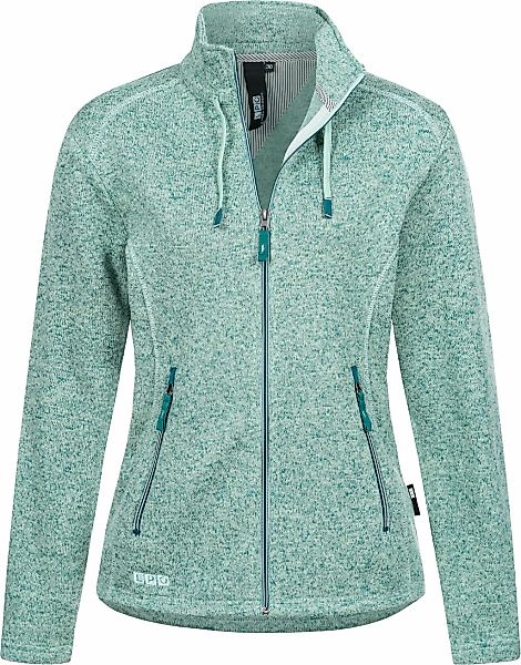 DEPROC Active Strickfleecejacke "LUVERNE WOMEN", Kontrastreissverschluss günstig online kaufen