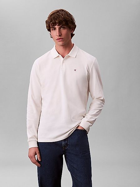 Calvin Klein Jeans Langarm-Poloshirt Regular fit mit Rundhalsausschnitt günstig online kaufen