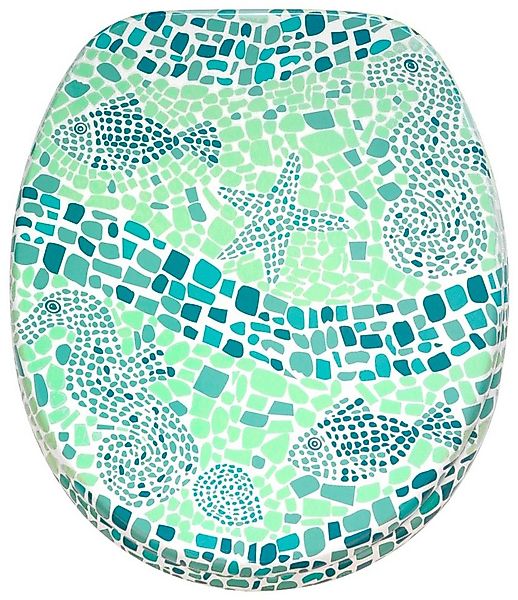 Sanilo WC-Sitz Mosaic World Green, mit Absenkautomatik günstig online kaufen